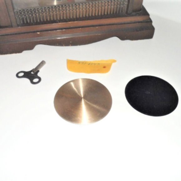 French Mission Antique CARILLON Wall Clock 31 DAY w KEY Chime Fancy Wood Scroll - Picture 6 of 8